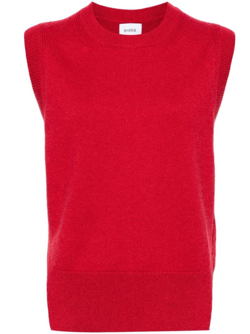 Barrie Iconic sleeveless cashmere top - Red von Barrie