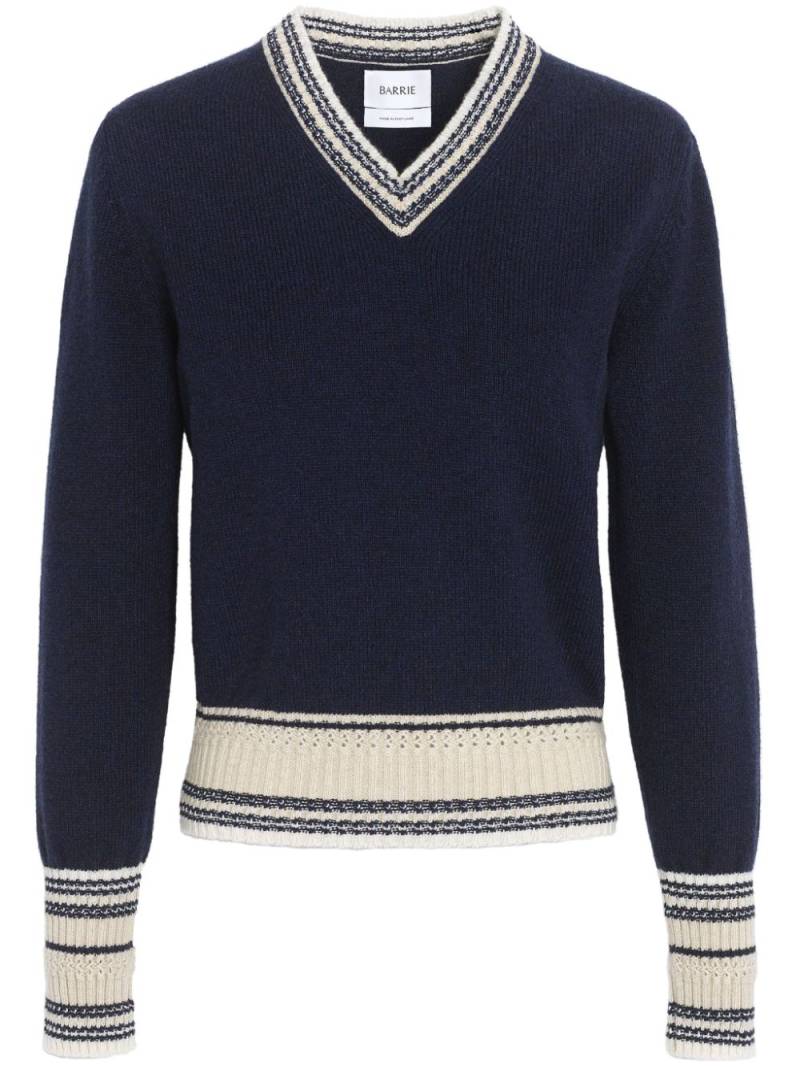 Barrie V-neck cashmere sweater - Blue von Barrie