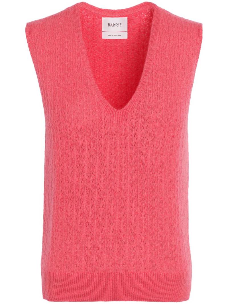 Barrie V-neck cashmere top - Pink von Barrie