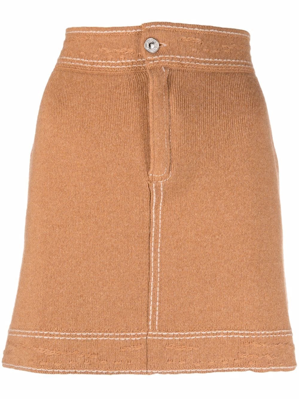 Barrie cashmere-blend mid-rise skirt - Neutrals von Barrie