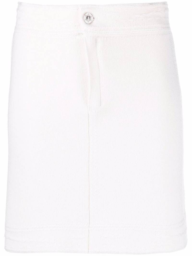 Barrie cashmere-blend mid-rise skirt - White von Barrie