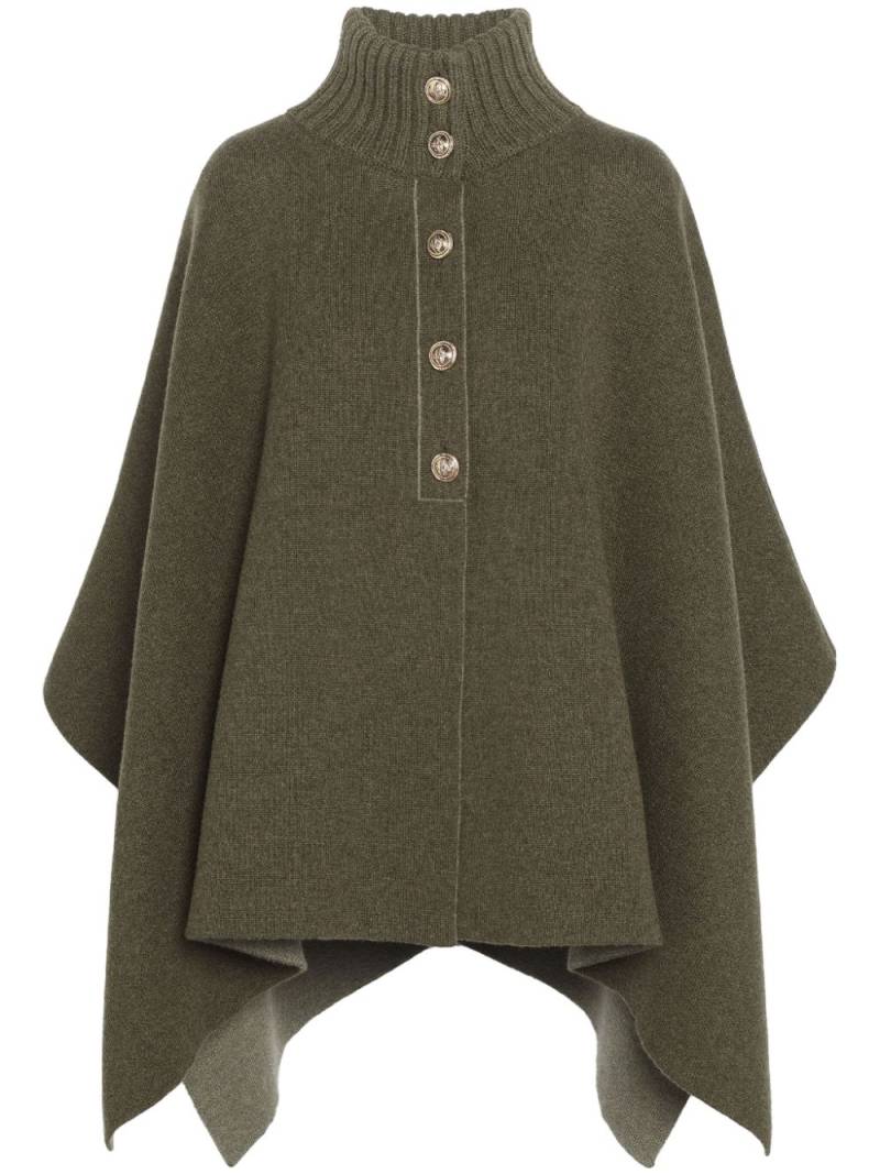 Barrie cashmere cape - Green von Barrie