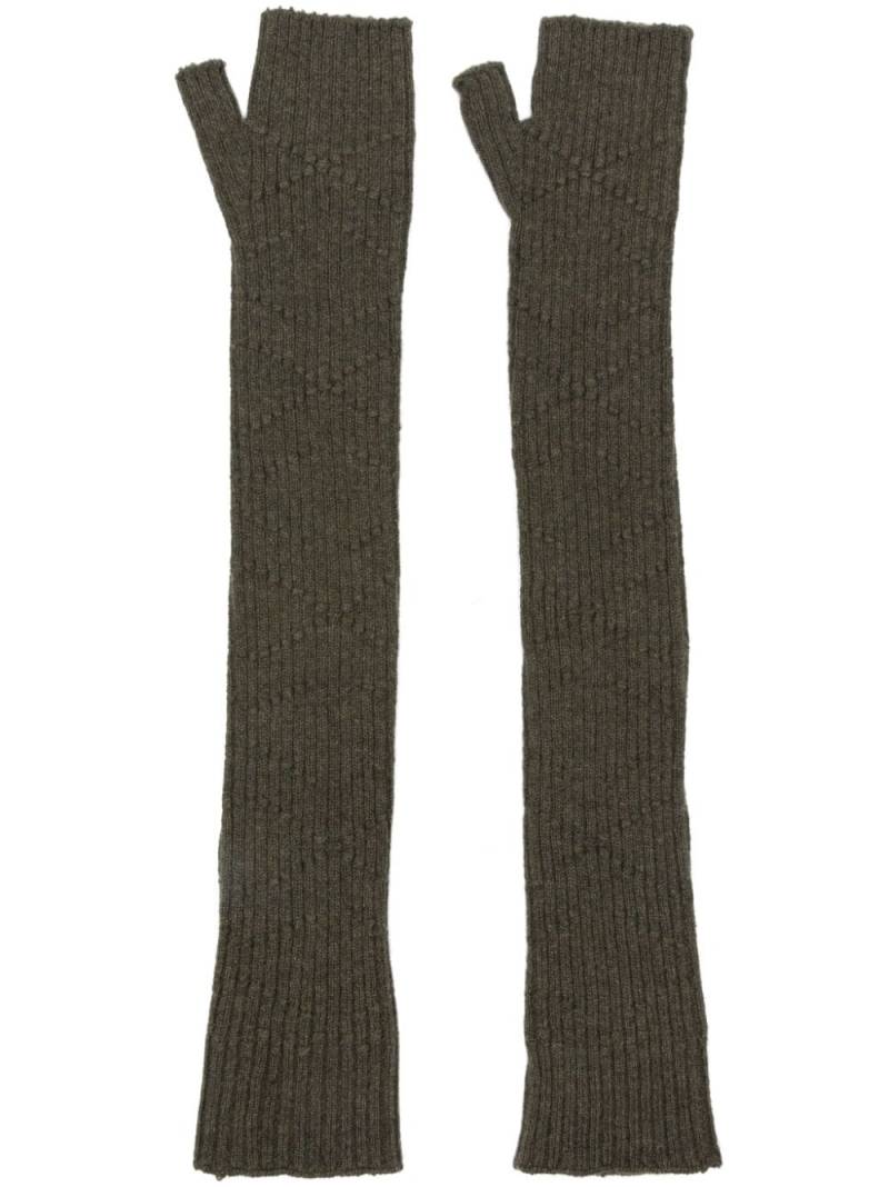 Barrie cashmere fingerless gloves - Green von Barrie