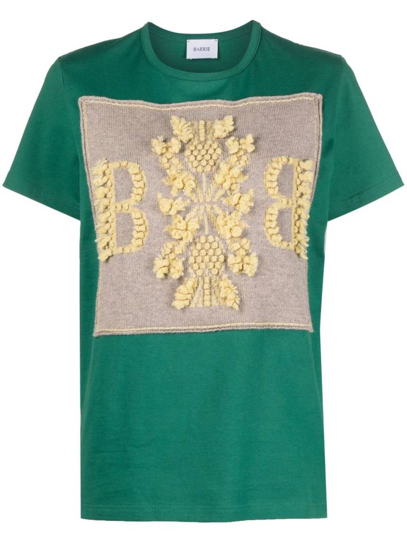 Barrie cashmere patch T-shirt - Green von Barrie