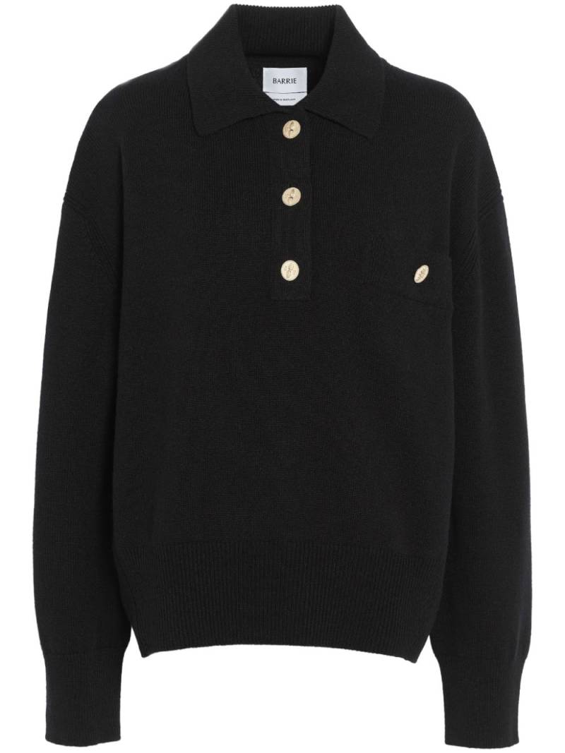 Barrie cashmere polo sweater - Black von Barrie