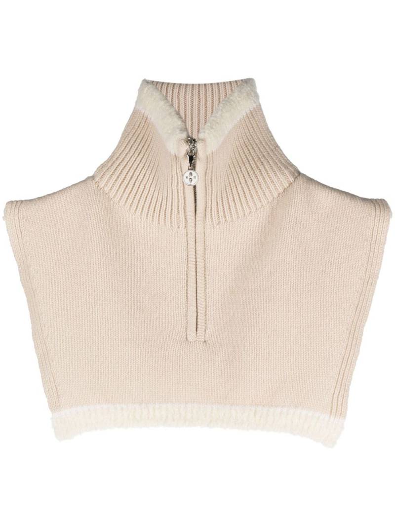 Barrie cashmere zip-up collar - Neutrals von Barrie