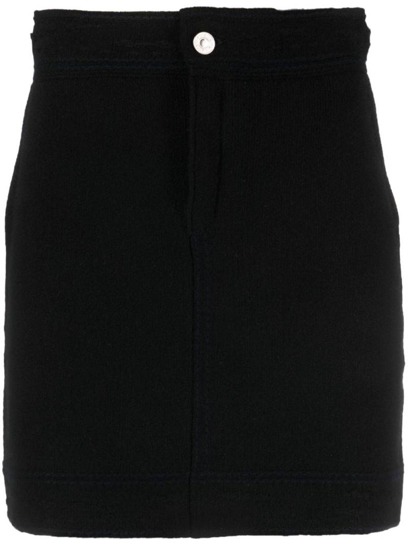 Barrie contrast-stitch denim-effect miniskirt - Black von Barrie