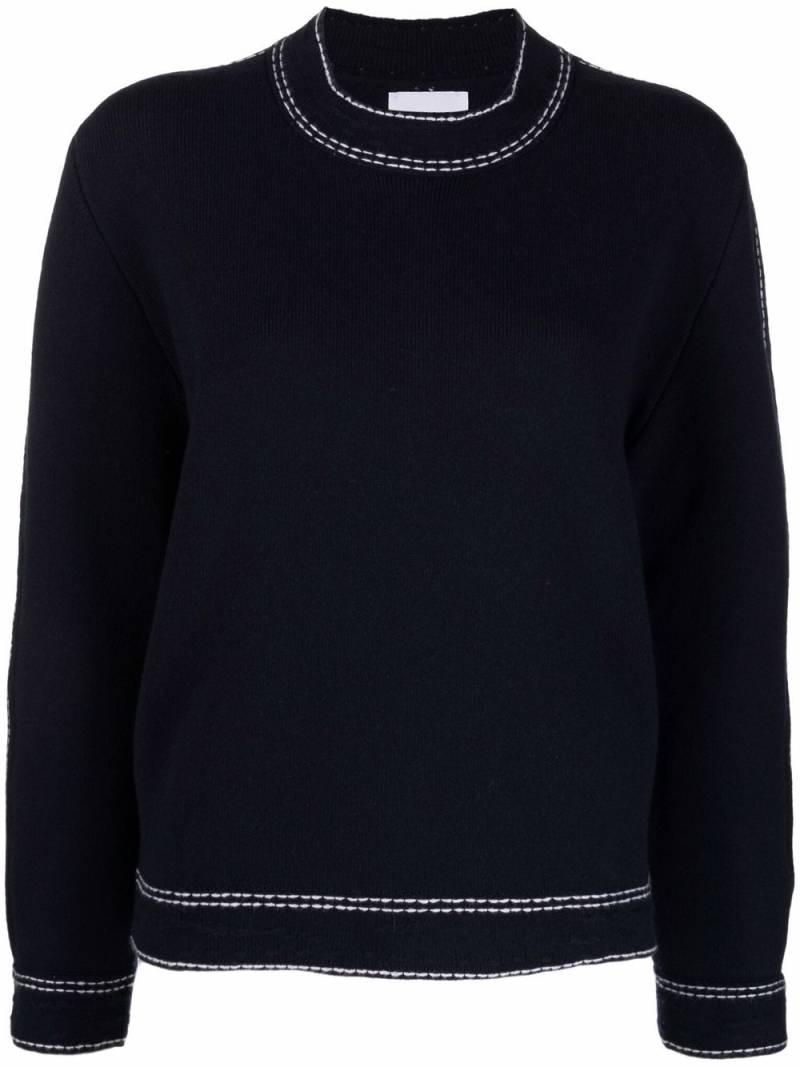 Barrie contrasting-stitch jumper - Blue von Barrie