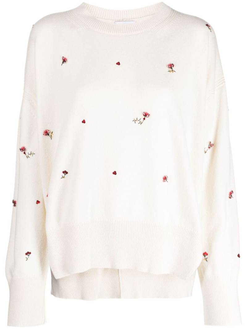 Barrie crystal-embellished cashmere jumper - White von Barrie