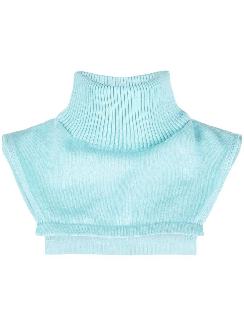 Barrie cut-out cashmere collar - Blue von Barrie