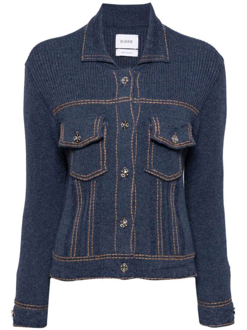 Barrie denim-like fitted jacket - Blue von Barrie