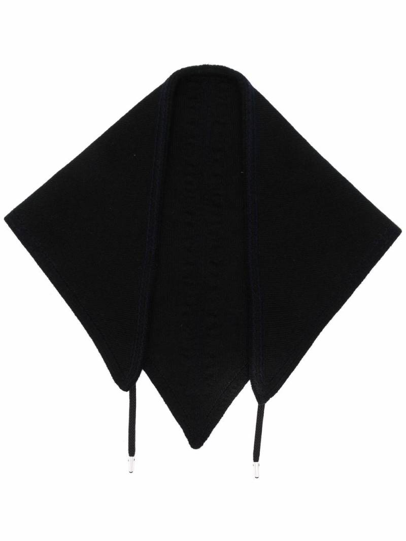 Barrie drawstring-fastening cashmere scarf - Black von Barrie