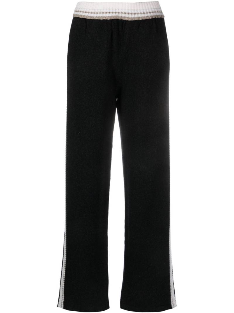 Barrie stripe-detail trousers - Black von Barrie