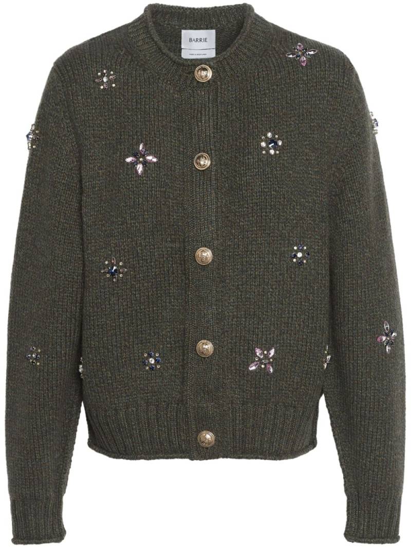 Barrie embroidered cashmere cardigan - Green von Barrie