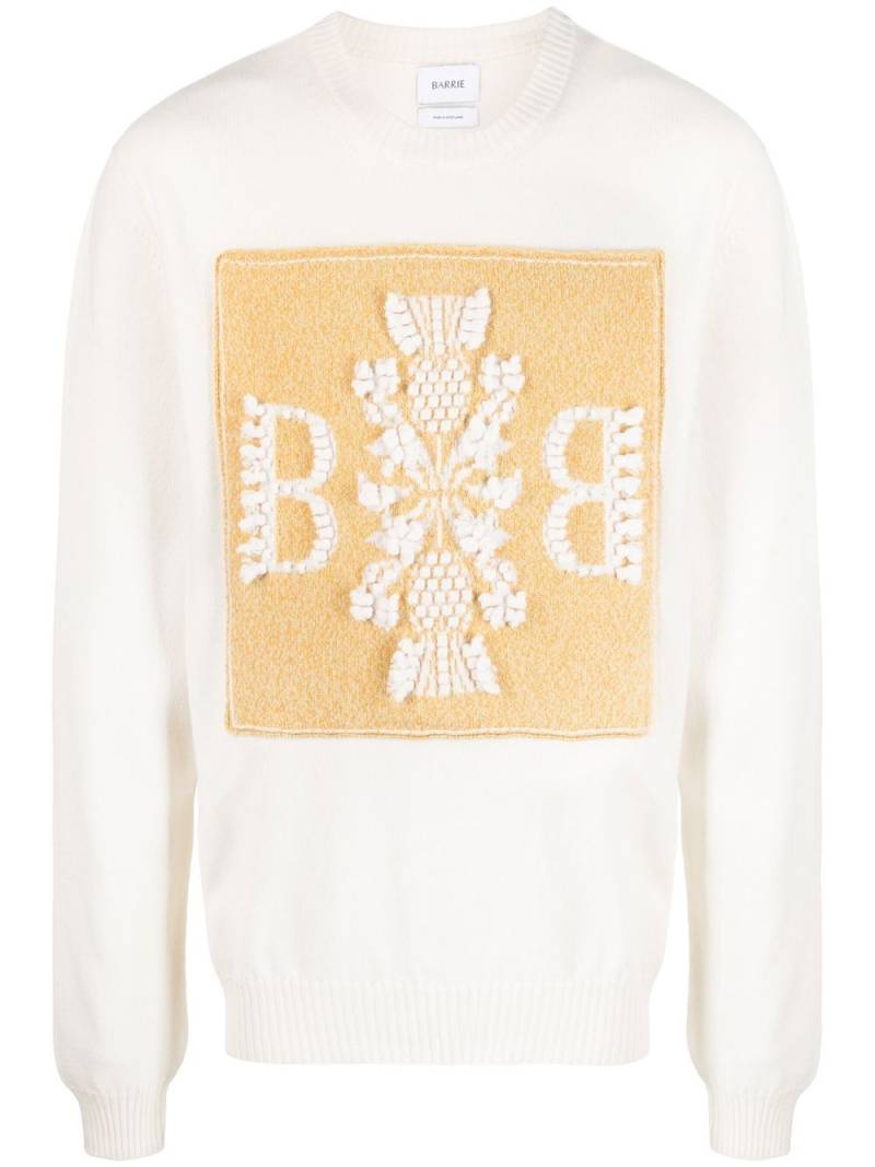 Barrie embroidered cashmere jumper - Neutrals von Barrie