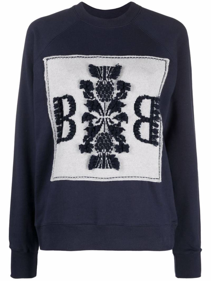 Barrie embroidered crew neck sweatshirt - Blue von Barrie