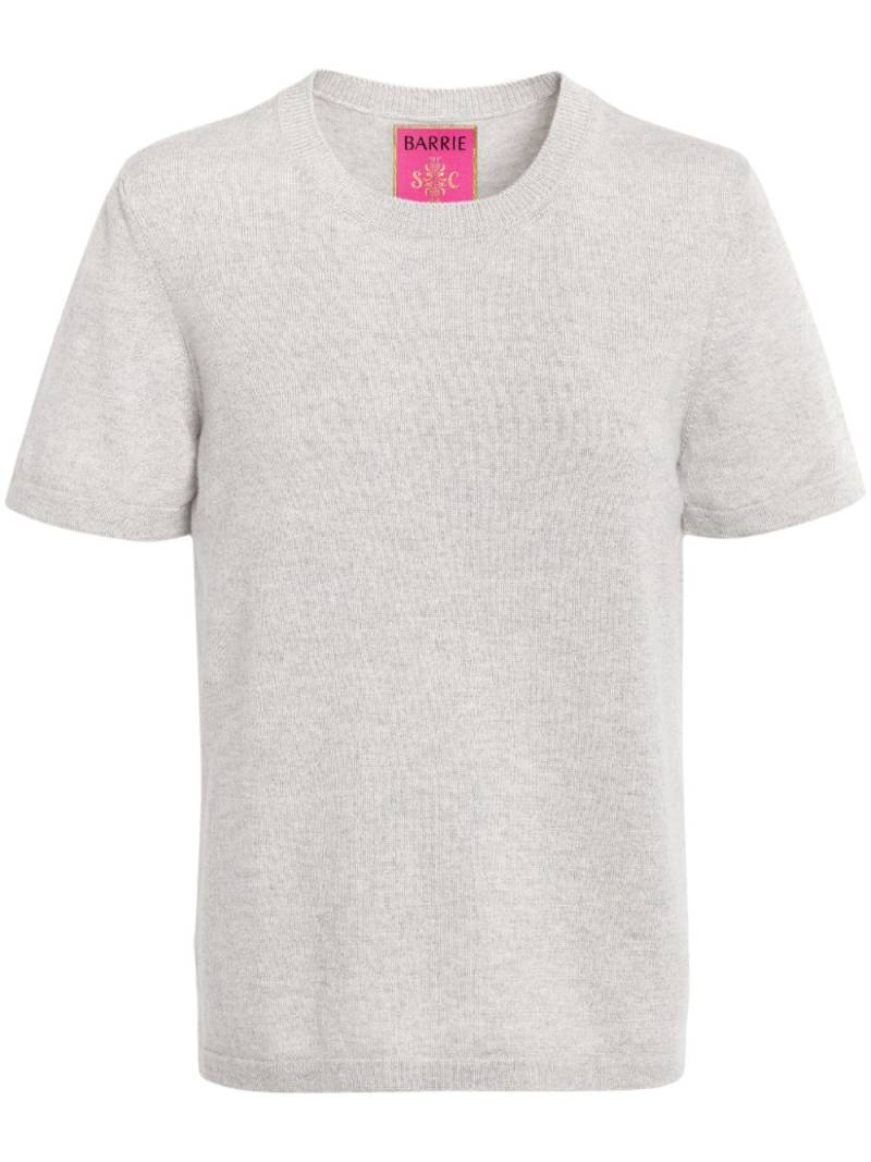 Barrie fine-knit crew-neck T-shirt - Grey von Barrie