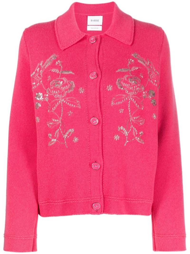 Barrie floral-embroidered beaded jacket - Pink von Barrie