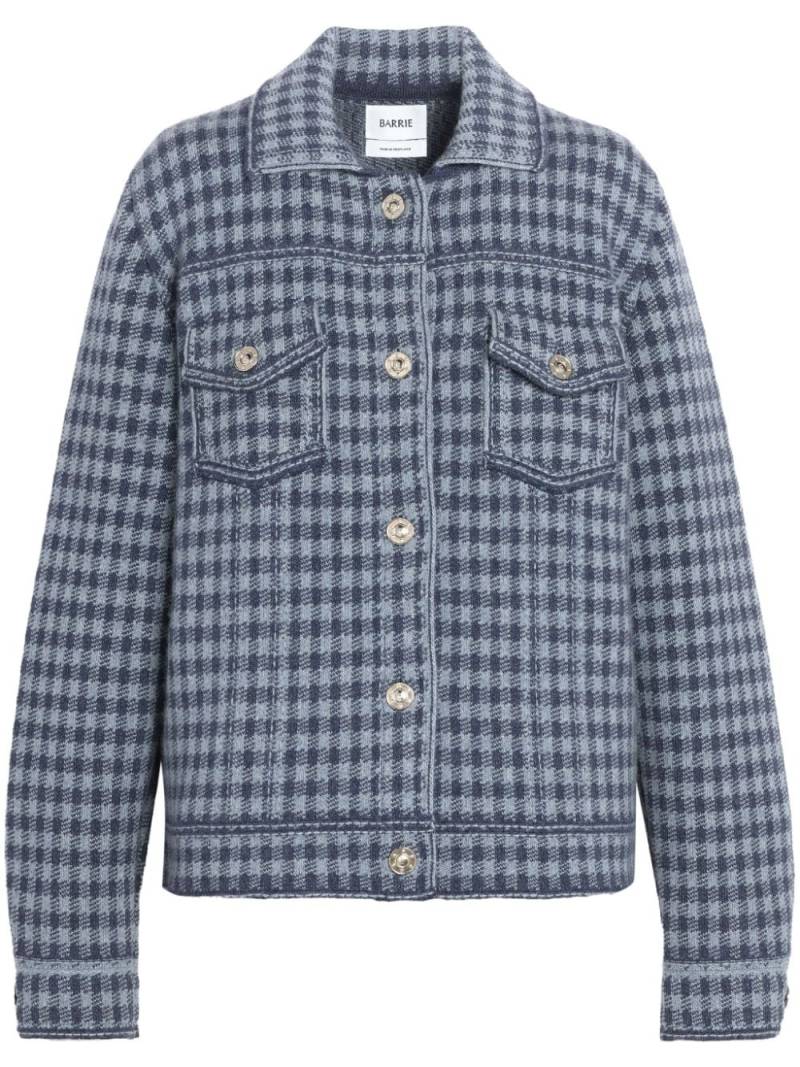 Barrie gingham cashmere-blend jacket - Blue von Barrie