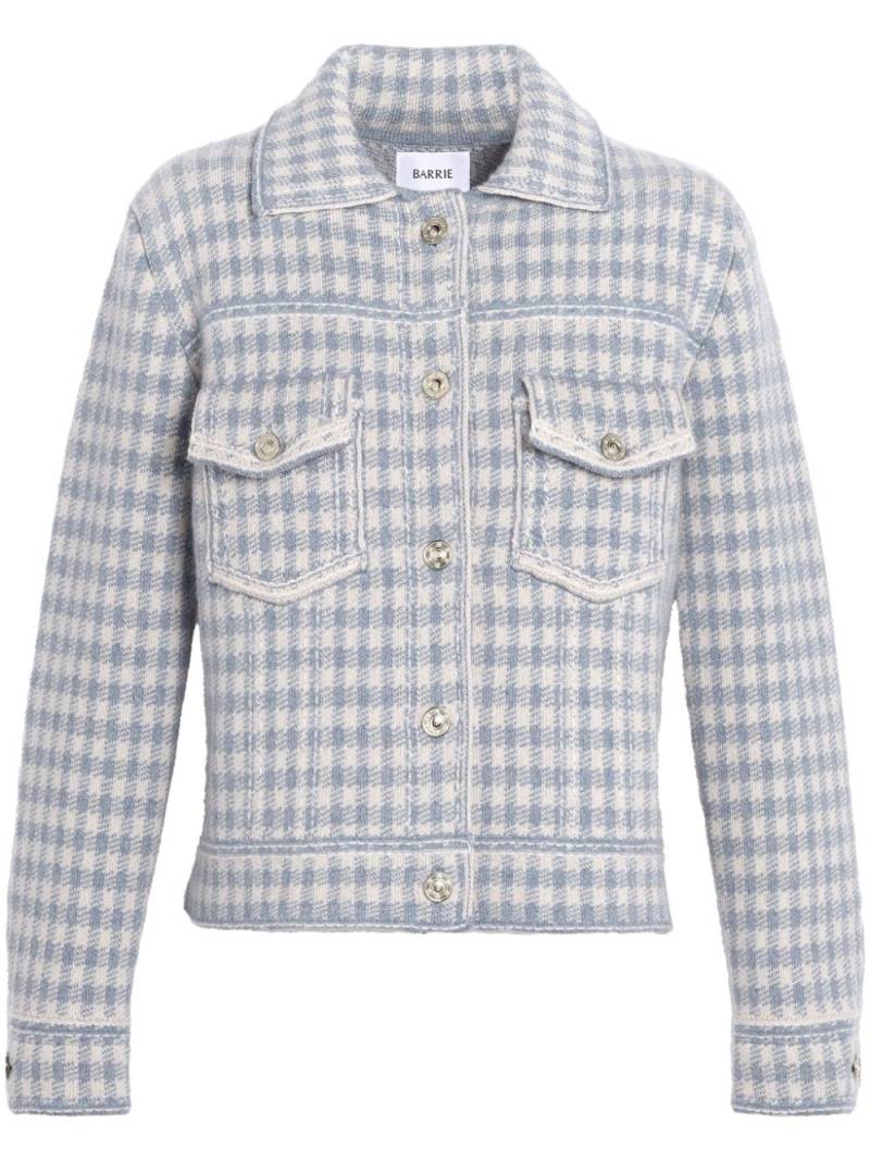 Barrie gingham cashmere-blend jacket - Grey von Barrie