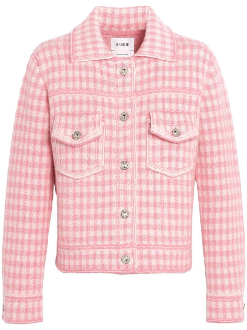 Barrie gingham cashmere-blend jacket - Pink von Barrie