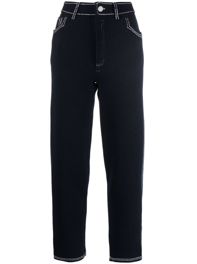 Barrie high-rise straight-leg trousers - Blue von Barrie