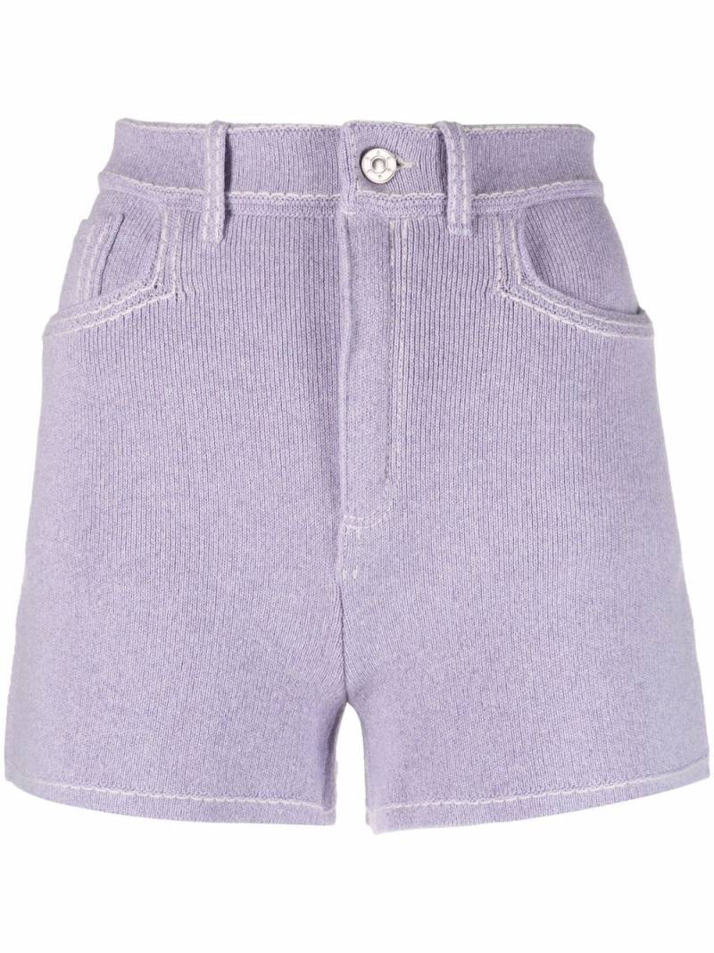 Barrie high-waisted knit shorts - Purple von Barrie