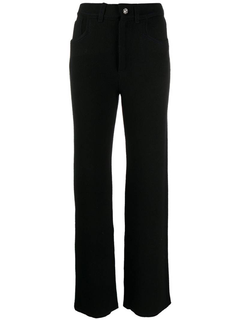 Barrie wide-leg knitted trousers - Black von Barrie