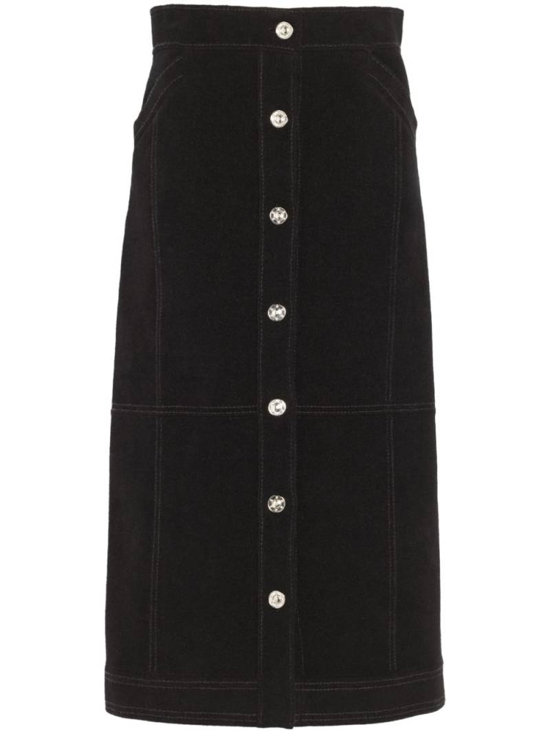 Barrie high-waisted midi skirt - Black von Barrie