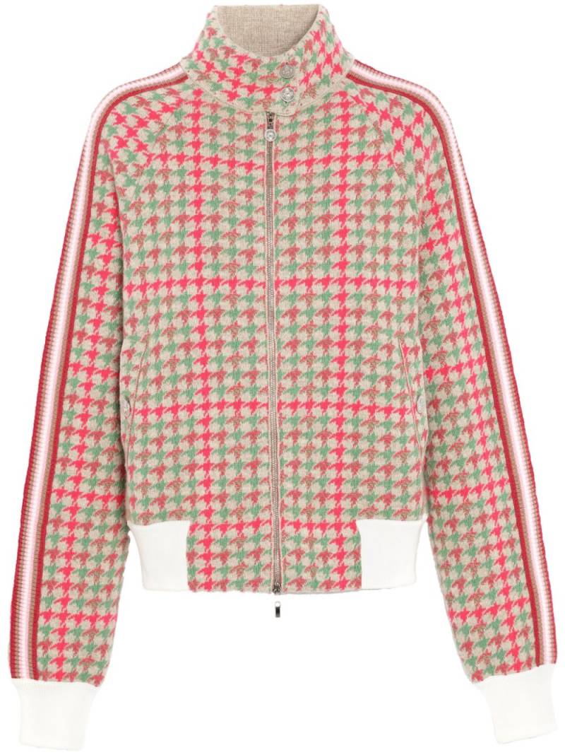 Barrie houndstooth-pattern bomber jacket - Pink von Barrie