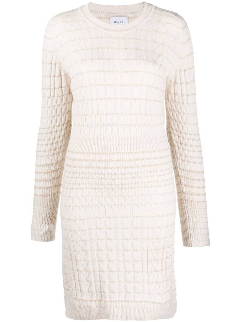 Barrie knitted cashmere mini dress - Neutrals von Barrie