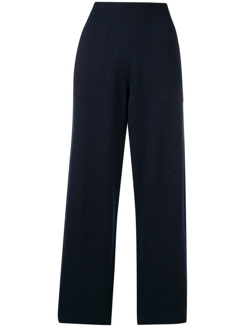 Barrie flared knitted trousers - Blue von Barrie