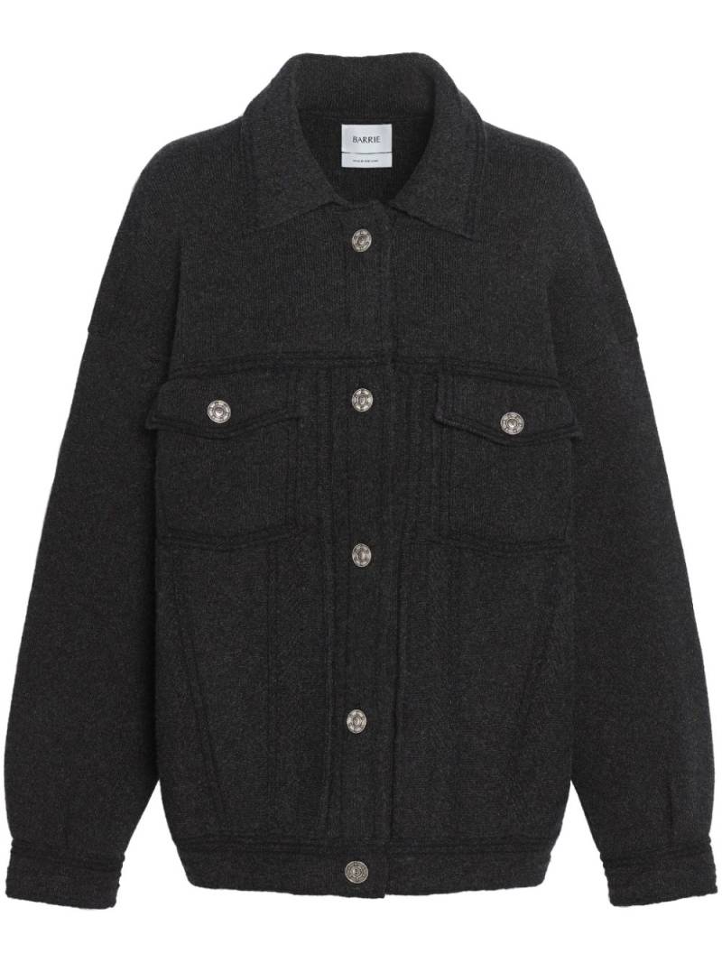 Barrie knitted shirt jacket - Black von Barrie