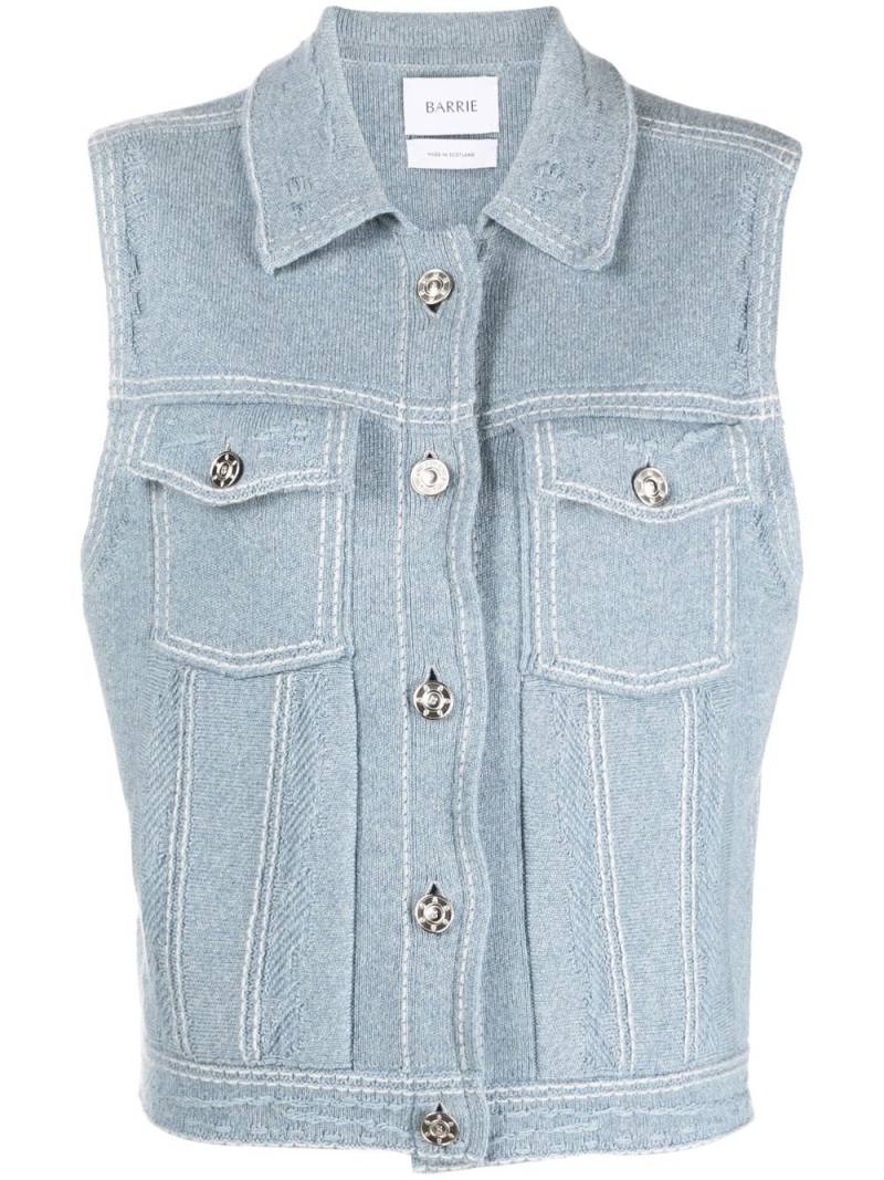 Barrie knitted sleeveless jacket - Blue von Barrie