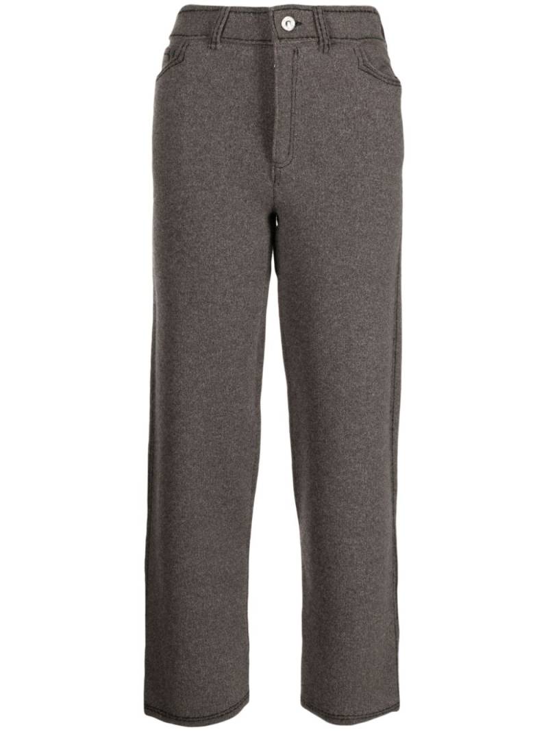 Barrie high-rise straight-leg trousers - Brown von Barrie