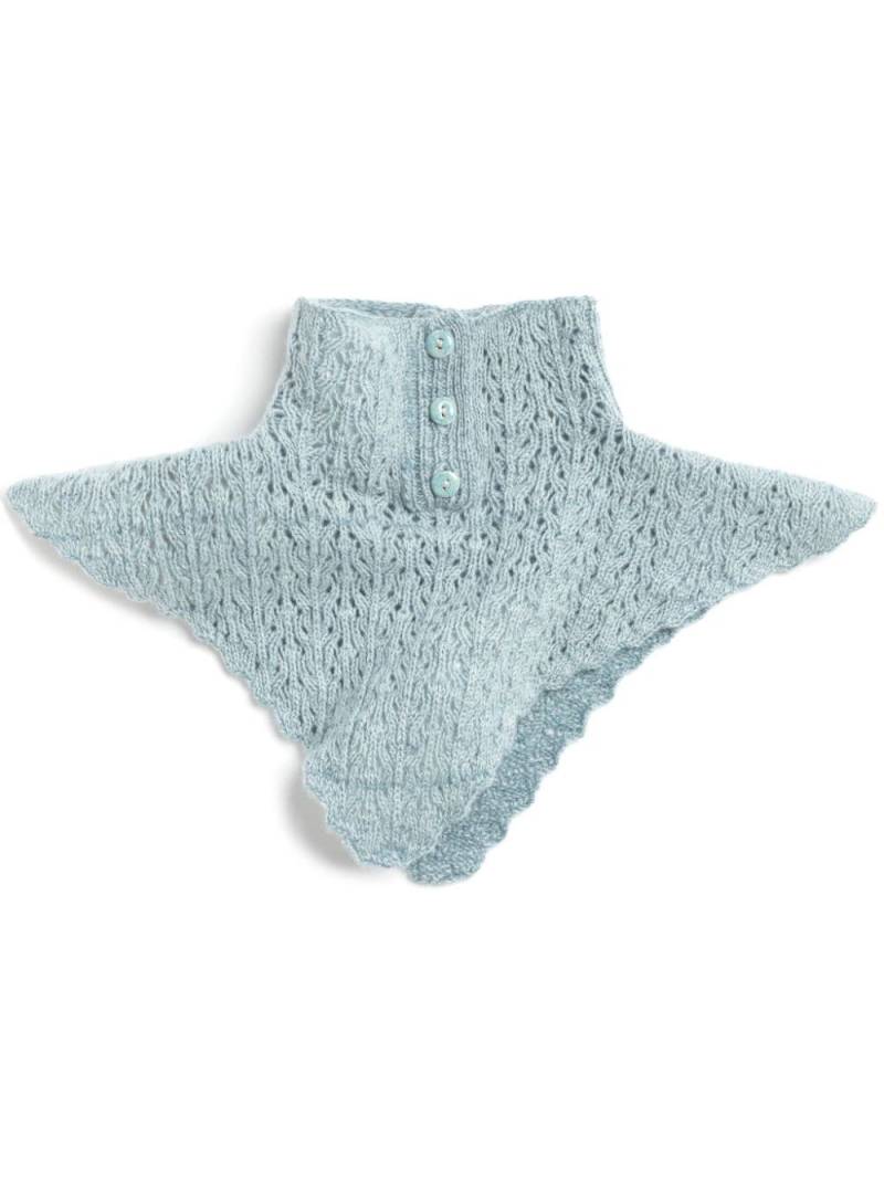 Barrie lace cashmere collar-scarf - Blue von Barrie