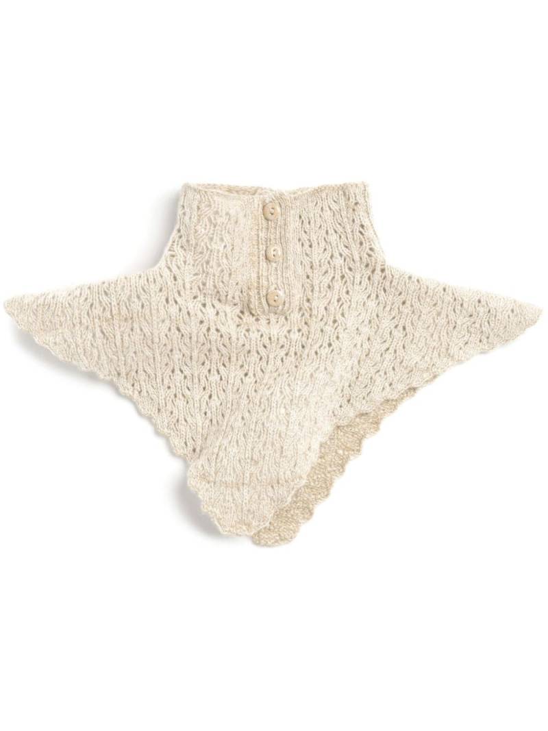 Barrie lace cashmere collar-scarf - Neutrals von Barrie