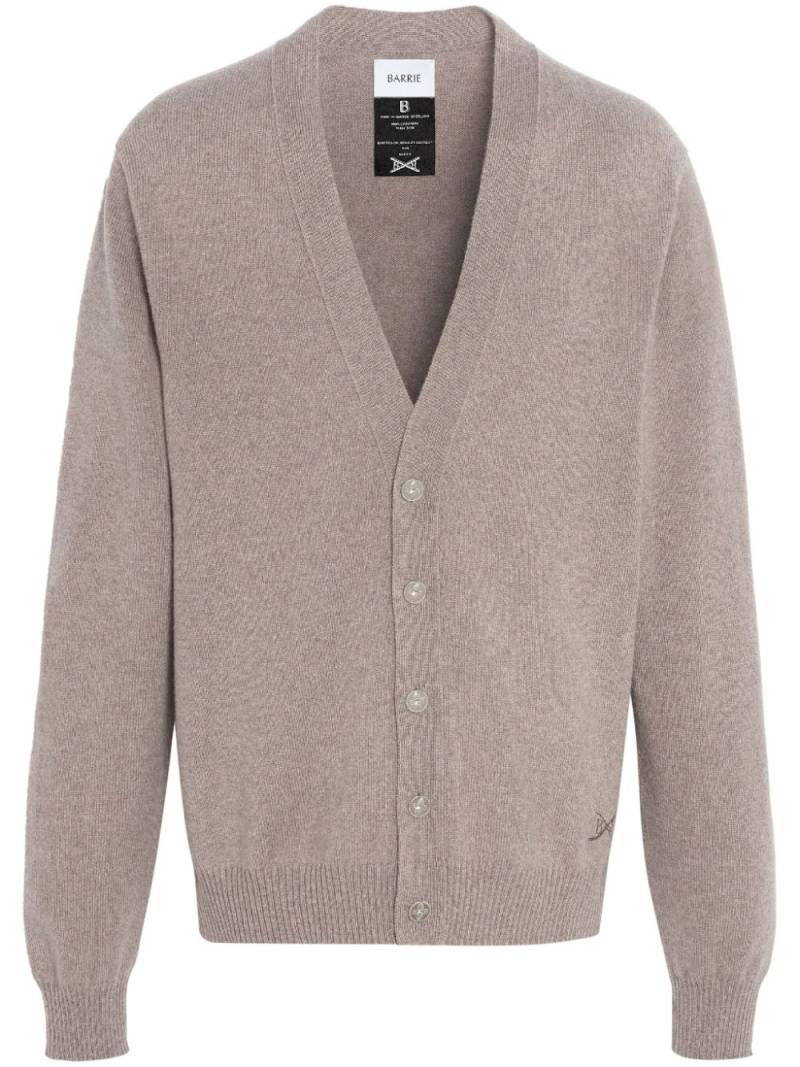 Barrie logo-appliqué cashmere cardigan - Neutrals von Barrie