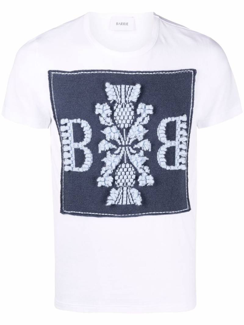 Barrie cashmere-patch cotton T-shirt - White von Barrie