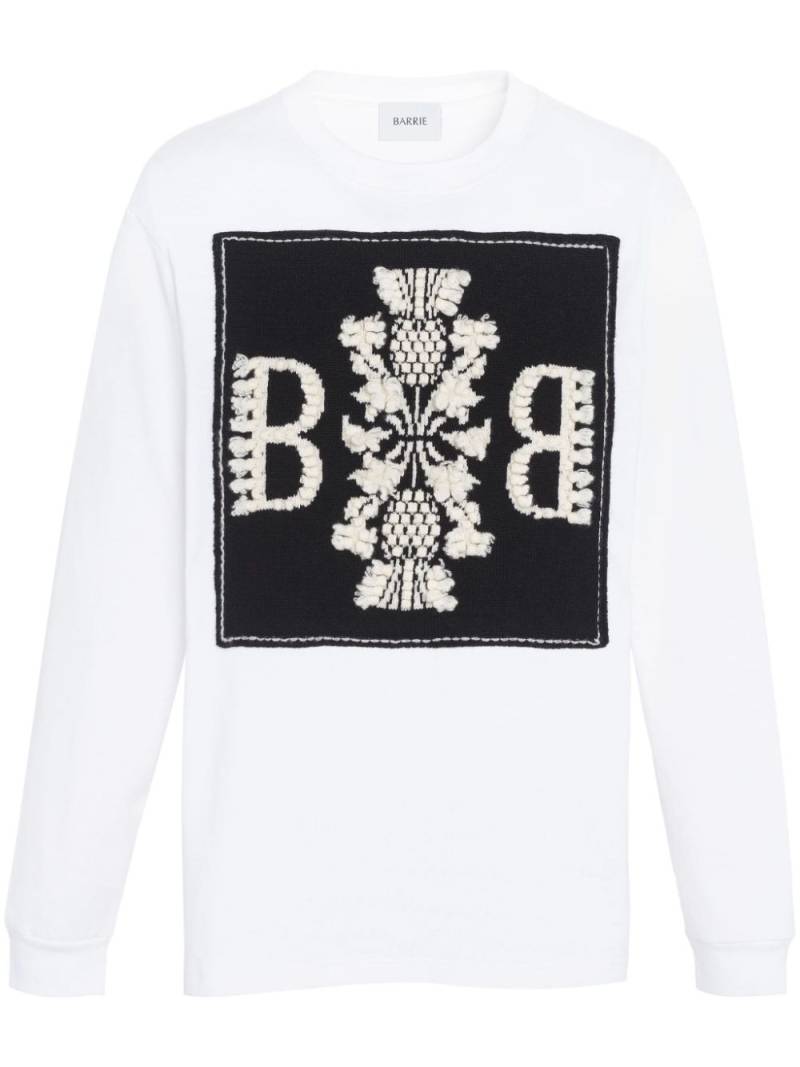 Barrie logo patch long-sleeved T-shirt - White von Barrie