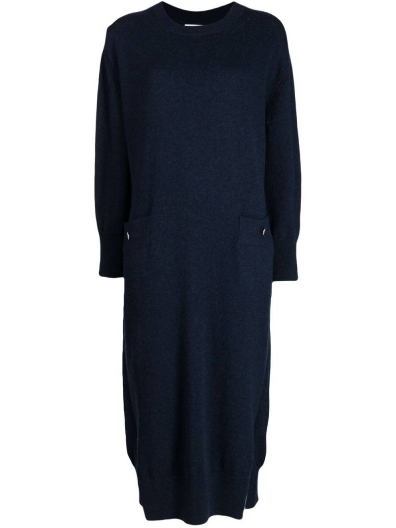 Barrie long cashmere knit dress - Blue von Barrie