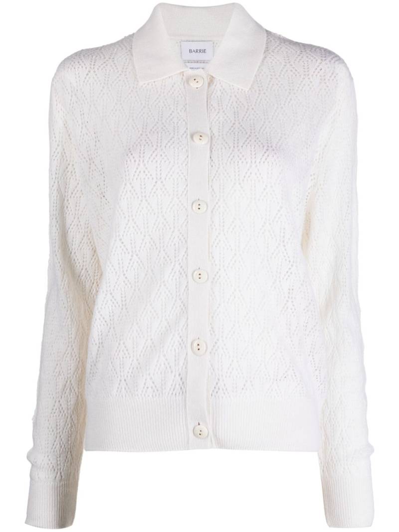 Barrie pointelle-knit cashmere top - Neutrals von Barrie