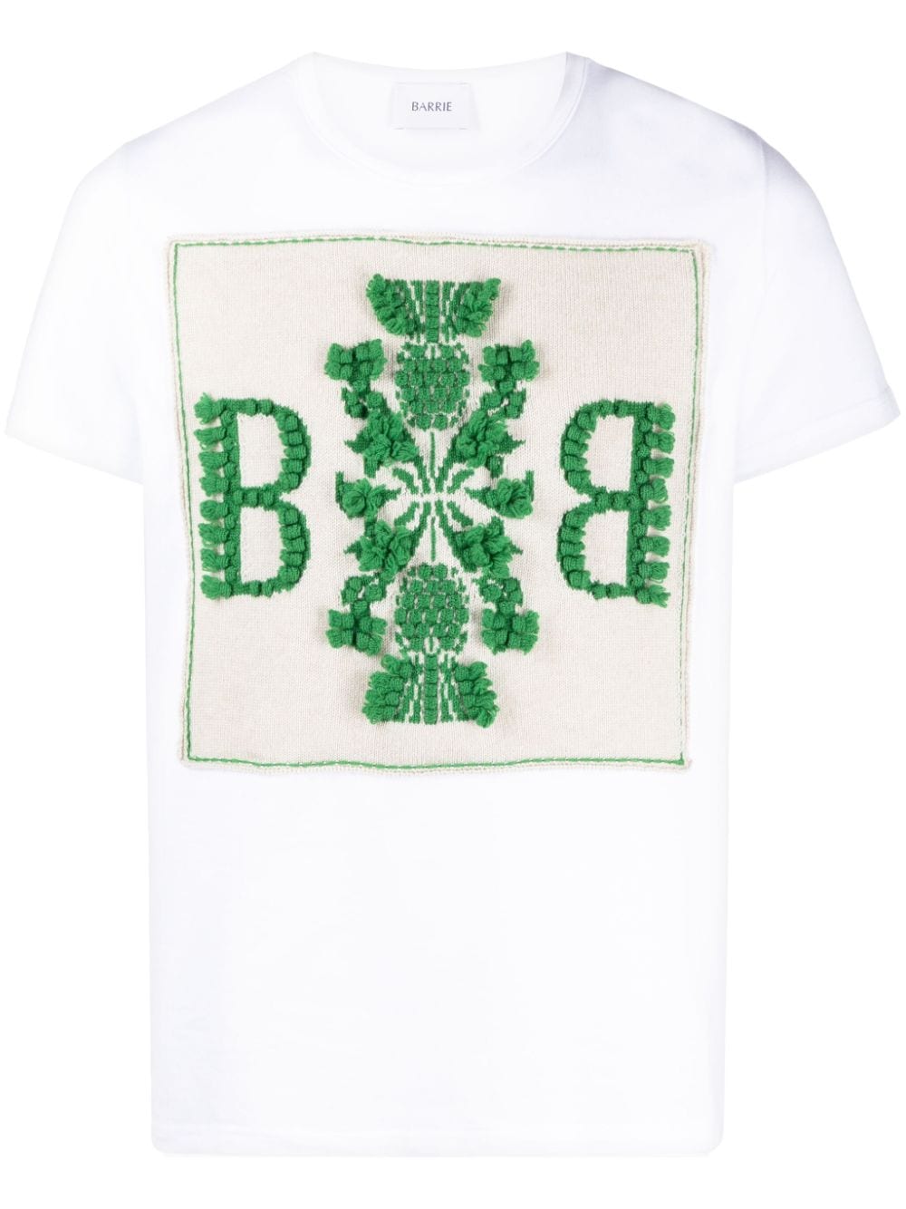 Barrie cashmere logo-patch T-shirt - White von Barrie