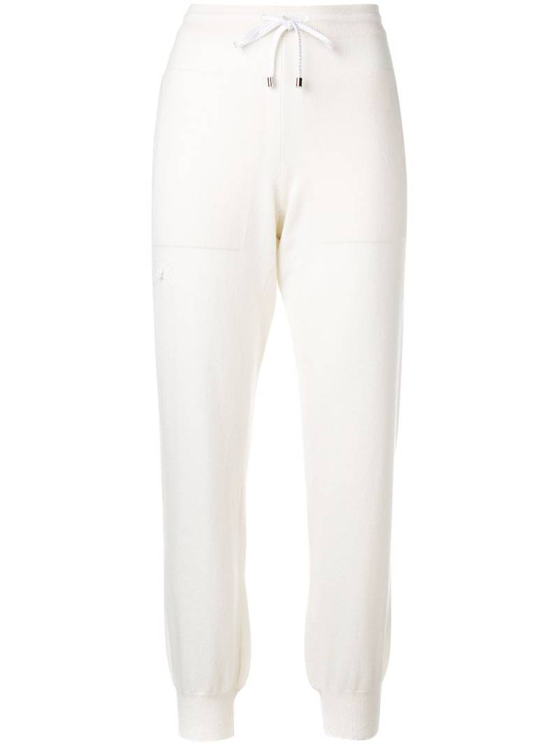 Barrie drawstring cashmere track pants - White von Barrie