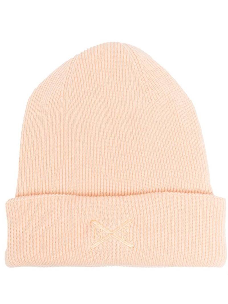 Barrie ribbed cashmere beanie - Orange von Barrie