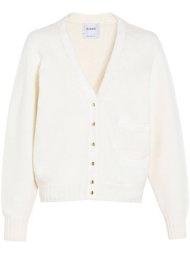 Barrie ribbon-detail cashmere cardigan - White von Barrie