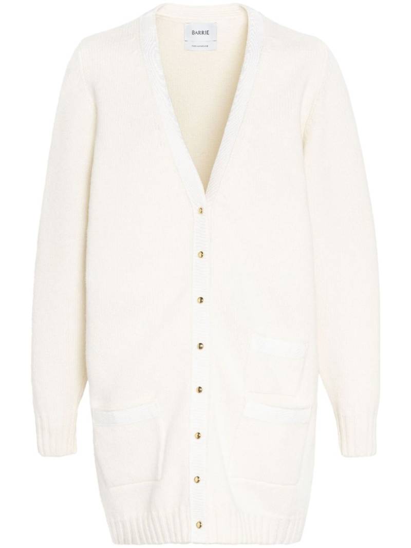 Barrie ribbon-detail cashmere cardigan - White von Barrie