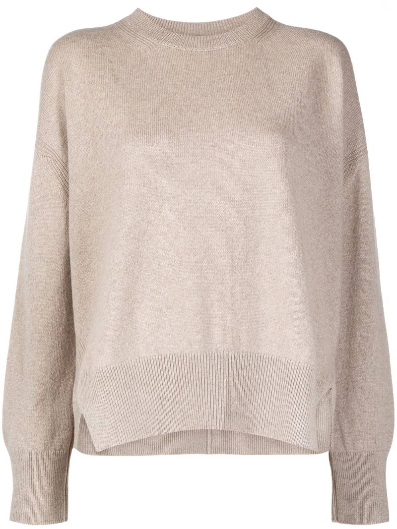 Barrie round neck cashmere jumper - Neutrals von Barrie