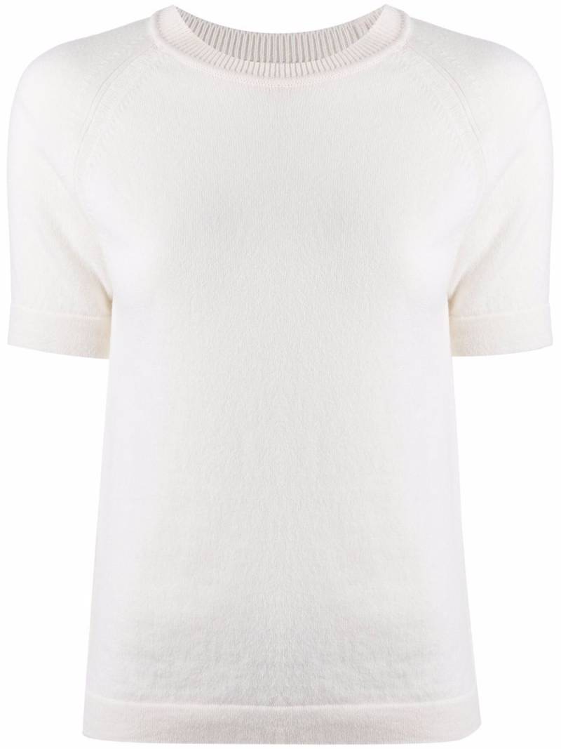 Barrie short-sleeve cashmere top - White von Barrie