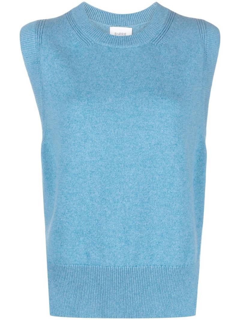 Barrie Iconic sleeveless cashmere jumper - Blue von Barrie